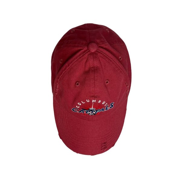 District Columbus Capitals Armature Hockey Baseball Hat Red Distressed Size OS - Picture 3 of 10